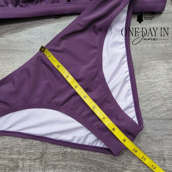 Cupshe Lace Up Back Bikini Swimsuit Size M - Picture 6 of 7